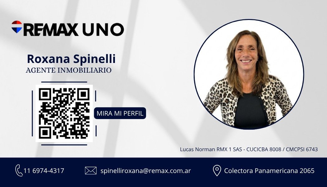 Tarjeta profesional de Roxana Spinelli